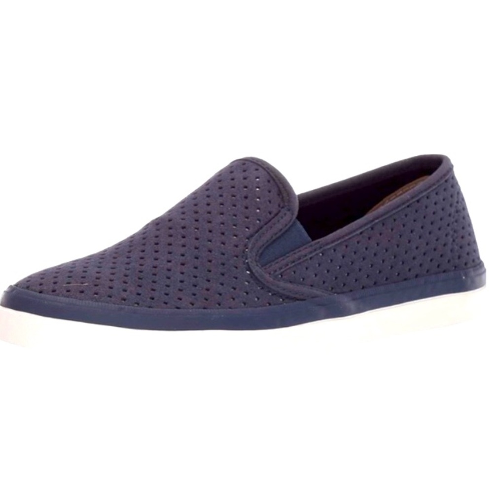 Sperry Seaside Perforated Varsity Slider Memory Foam Slip On Sneakers 7.5 Blue